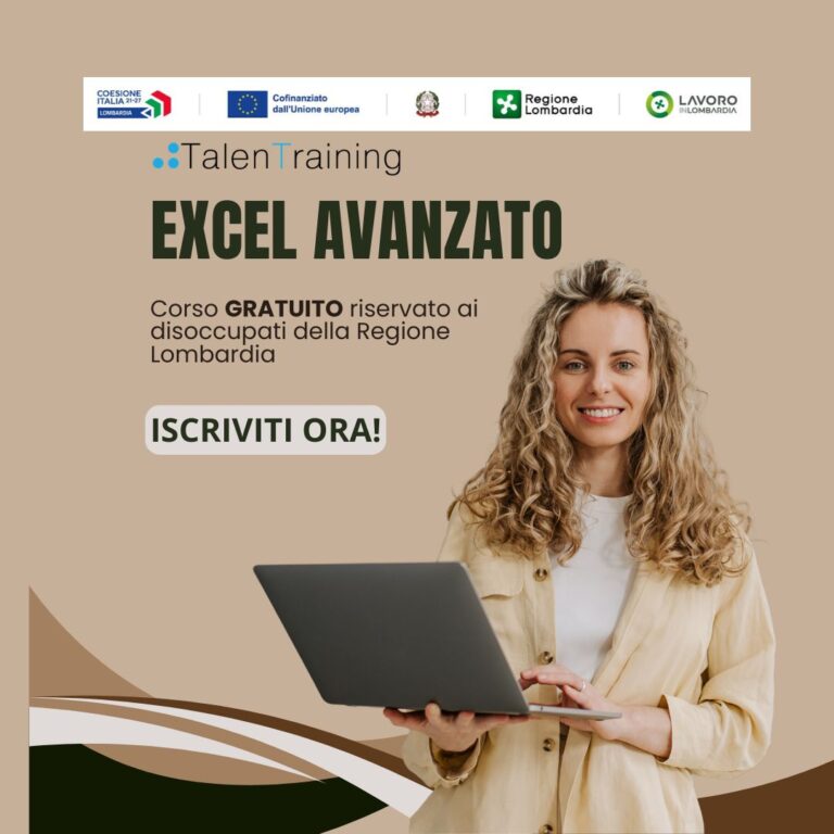 Excel Avanzato, Corso Gratuito riservato ai disoccupati della Regione Lombardia 1 dil excel avanzato 1